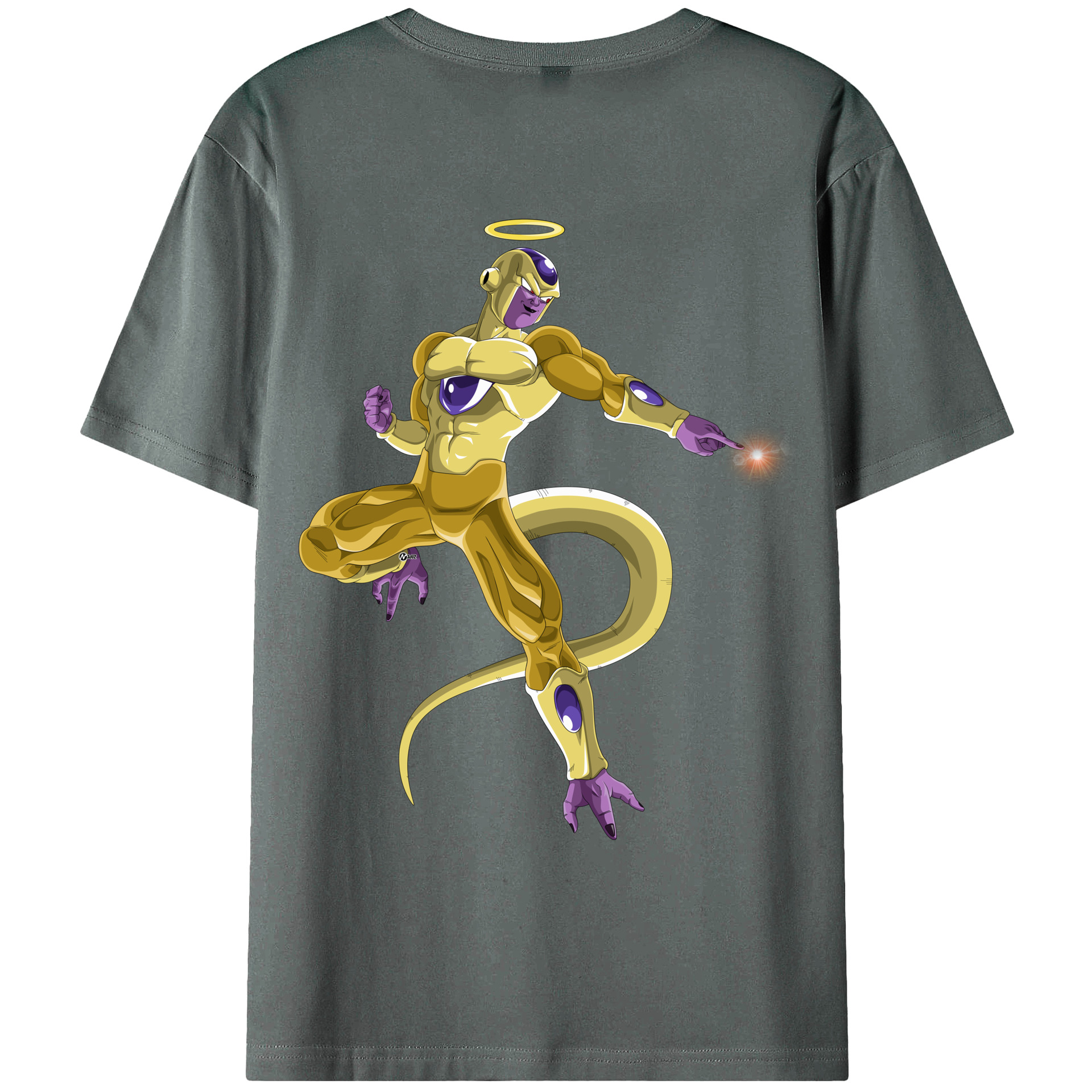 （画像用） ドラゴンボール フリーザ DRAGON BALL Frieza 綿100％ メンズ半袖Tシャツ（バックプリント） 通気性